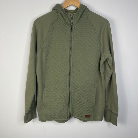 L.L. Bean Jackets & Blazers - LL Bean Jacket Womens Medium Green Quilted Full Zip Sweatshirt Gorpcore Hiking